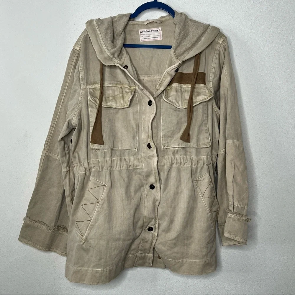 Free People We The Free Trapeze Military Jacket, in Nomadic Desert, size M NWOT - Picture 4 of 6
